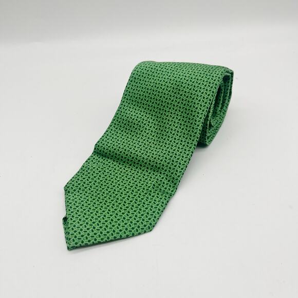 Dunhill Silk Men's Tie Green Made in Italy - Picture 7 of 7